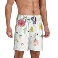 thumbnail image 2 of Disketp Wildflowers for Men's Soft Sleep Pajama Shorts Lightweight Lounge Pant Sleep Pj with Elastic Waistband and Pockets-Large, 2 of 6