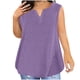 thumbnail image 3 of Sudaderas con capucha para mujer,Camisola de cuello en V para mujer, sin mangas, con botones, de imitación de tela, corte entallado, ideal para uso diario y en casa, sopatenor, 3 of 9