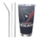 thumbnail image 1 of Taza térmica duradera de acero inoxidable 304 con tapa y pajita con temática del equipo de fútbol de los Texans Taza térmica de acero inoxidable de 20 oz Taza para automóvil Adecuada para bebidas, 1 of 8