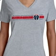 thumbnail image 3 of Women's Starter Gray Washington Wizards Team Stripe V-Neck T-Shirt, 3 of 3