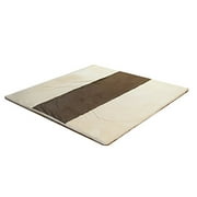 Snug Square Play Mat - Large 55" Ultra-Comfortable, Plush Foam Playmat for Baby, Toddler, and Children with Bonus Carry Case (Cream-Espresso)