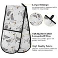 thumbnail image 4 of Dailycode Double Sided Oven Mitt with Loop Heat Resistant Kitchen Long Potholders 7" x 35" Seagulls Bird Lines, 4 of 6
