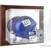 New York Giants Brown Framed Wall-Mountable Logo Helmet Case