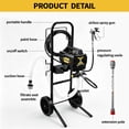 thumbnail image 2 of 650W Airless Paint Sprayer with Cart & Extension Pole, Paint Gun Kit for Home & Commercial Use, 2 of 12