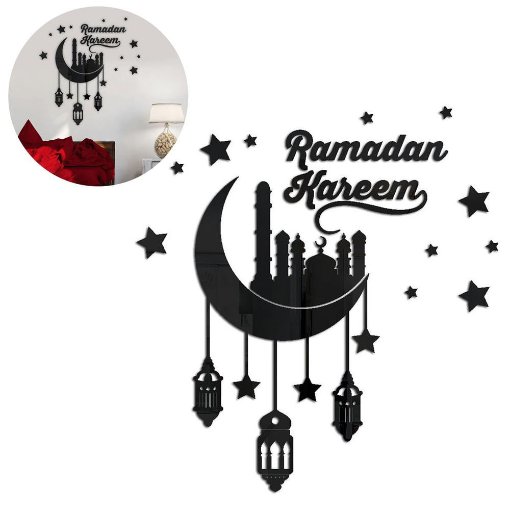 4pcs Islamic Muslim Mubarak Ramadan Home Wall Paper Sticker Decor Decal Mural