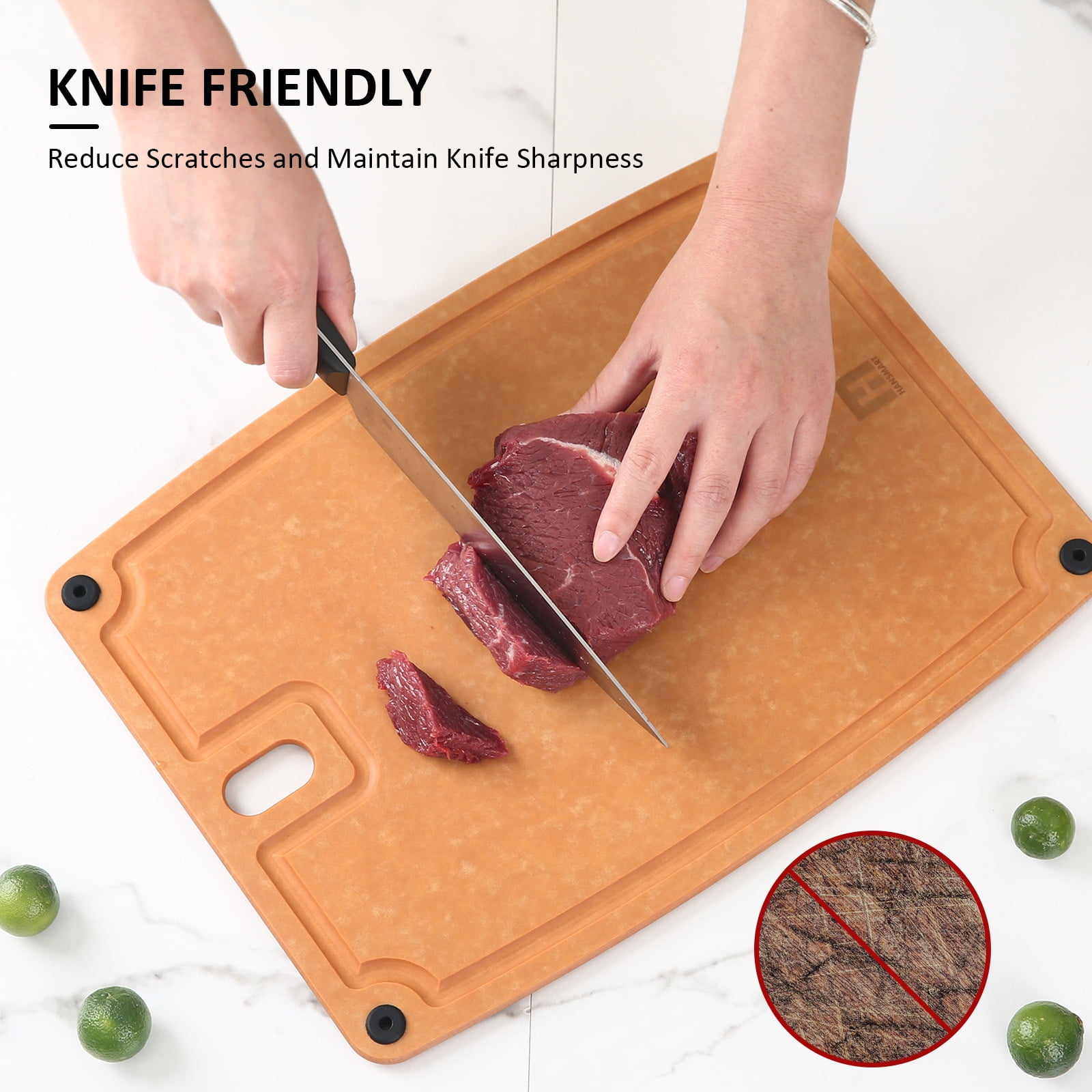 Hansmart 2 Pack Composite Dishwasher Safe Cutting Board Set