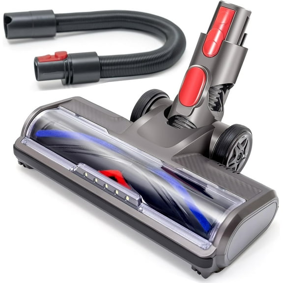 Aorsher Vacuum Head Replacement Kit Compatible with V7 V8 V10 V11 V15 Vacuum Cleaner Parts, Roller Brush Cleaner Head Attachment with 5 LED Lights for Hardwood Floors