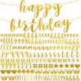 thumbnail image 1 of Kit de pancartas autodidácticas TaoBary de feliz cumpleaños con 162 letras doradas, 1 of 7