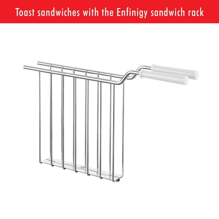 Zwilling Enfinigy Cool Touch 2 Long Slot Toaster, 4 Slices with Extra Wide  1.5