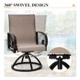 thumbnail image 5 of Pellebant Set of 2 Outdoor Sunbrella Dinging Chairs Patio Aluminum Swivel Chairs in Brown, 5 of 9