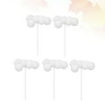 thumbnail image 5 of 5pcs Woolen Yarn Cloud Cake Pick Party Cake Decoration for Birthday (White, Long Style), 5 of 8