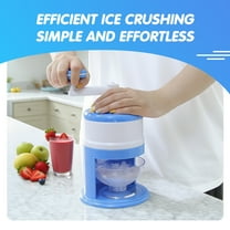 Manual Shaved Ice Maker Machine for Slushies and Snow Cones, Small Household slushie machine for Fruit Smoothies, Perfect for Summer Parties and Family Fun , Blue