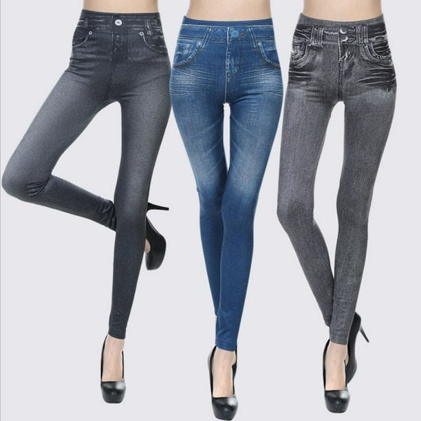 Women Skinny Pant Jeggings Stretchy Slim Leggings Jeans Pencil