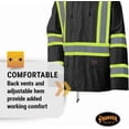 thumbnail image 4 of Pioneer Waterproof Lightweight Safety Rain Suit  - Color:  Black  - Size: 2XL, 4 of 7