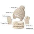 thumbnail image 3 of Kids Hats and Gloves Sets,Knit Warm Winter Beanie Hat Scarf Gloves for Boys Girls Pom Poms Toddler Hats 1-11 Years, Limited Time Offer Under 10 Dollars, 3 of 3