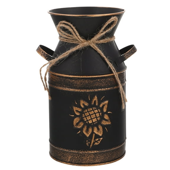 Vintage Style Flower Bucket Vase Decorative Metal Planter Flower Arrangement Planter