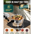 thumbnail image 7 of WantJoin Pressure Cooker Stainless Steel 4 Qt, Commercial Stove Top Pressure Cooker Pot Used for Pressure Foodie or Steaming, Compatible with Gas & Induction Cooker, 7 of 7