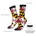 thumbnail image 6 of Womens Maryland-Flag Dress Crew Socks Colorful Novelty Socks, 6 of 7