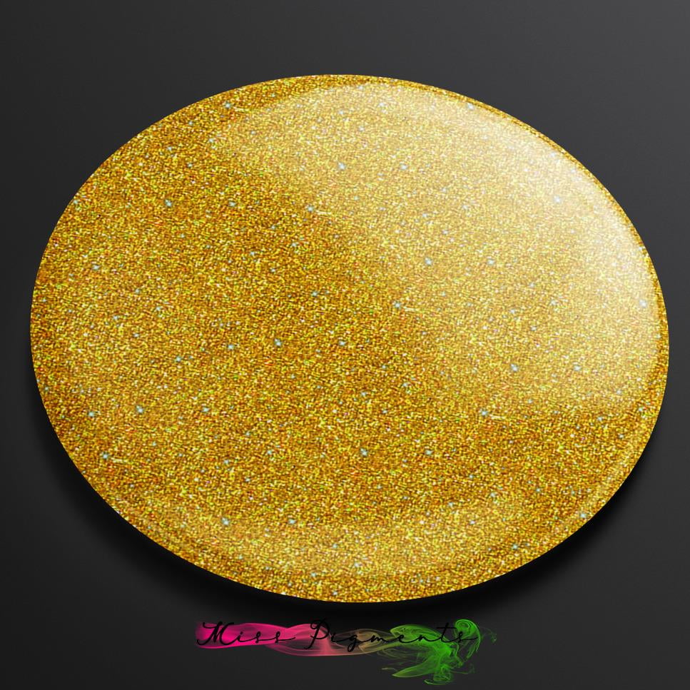 MISS PIGMENTS Extra Fine Glitter / Ultra Fine GOLD HOLOGRAPHIC GLITTER 1/128" .008" 0.2MM for Nail Art Craft Makeup Paint Pen Escarcha Para Manualidades