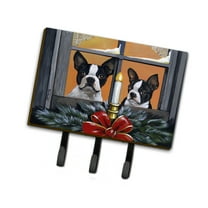 Carolines Treasures PPP3248TH68 Boston Terrier Looking for Santa Christmas Leash or Key Holder Triple multicolor