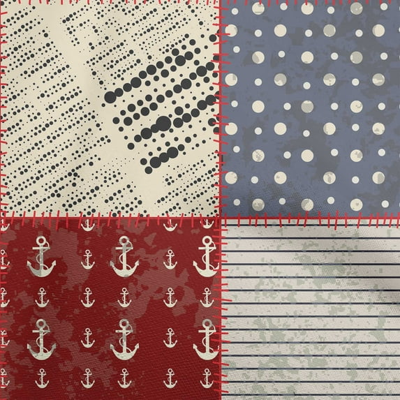 oneOone Georgette Viscose Maroon Fabric Nautical Diy Clothing Quilting Fabric Print Fabric By Yard 42 Inch Wide