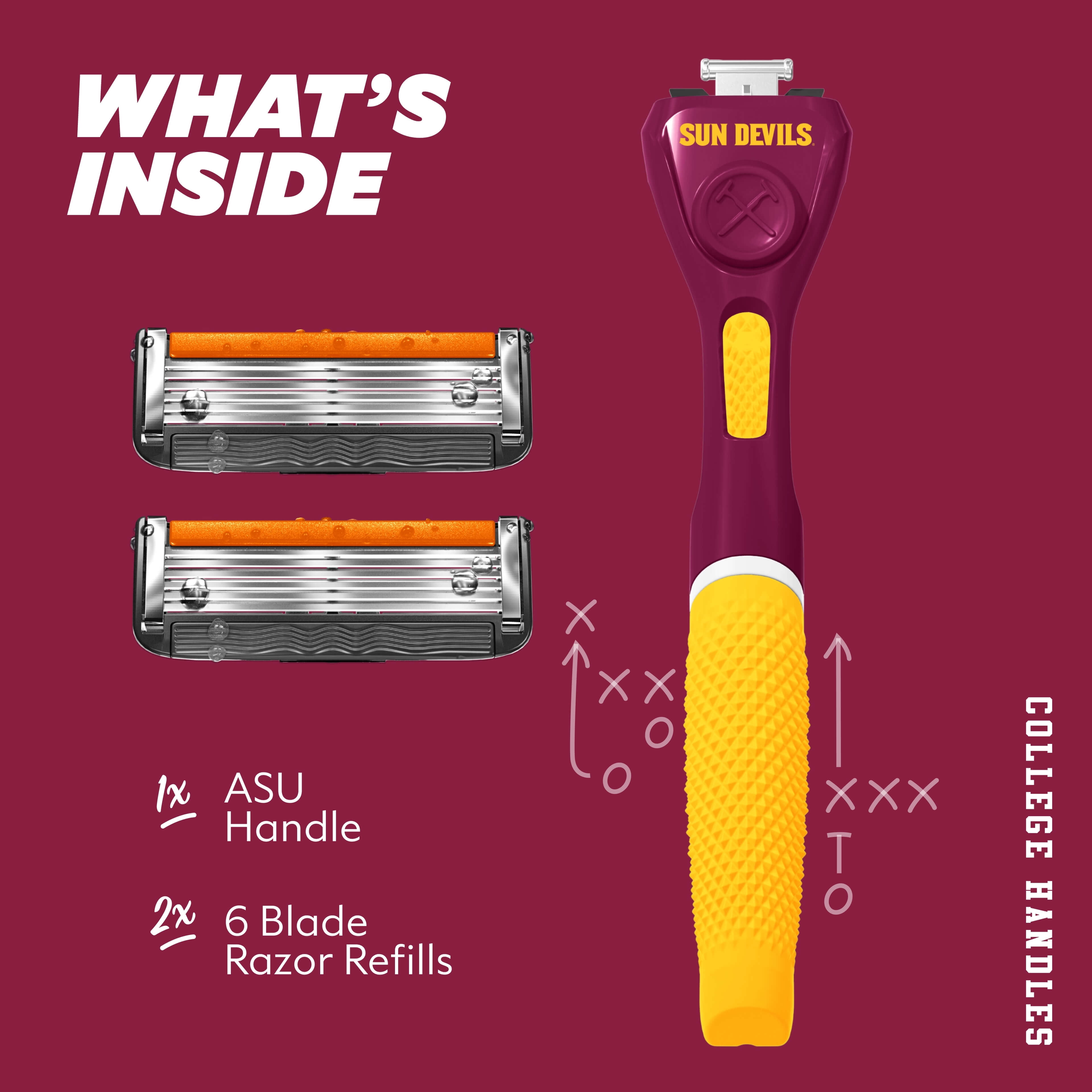 Dollar Shave Club Arizona State 6-Blade Razor Starter Set