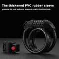 thumbnail image 2 of Bicycle Safety Lock Bike Motorcycle AntiTheft Elasticity Lock 5 Digits, 2 of 8