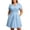 *Blue, variant on VBVC Women's Plus Notch V Neck High Waist Midi Dress , Business Short Sleeve Work Dress For Women , Ladies' Pleated A Line Office Dress with Pockets,Beige,L-5XL