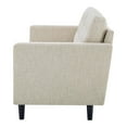thumbnail image 3 of Tufted Sofa, Fabric, Beige, Modern Contemporary Urban Design, Living Lounge Room Hotel Lobby Hospitality, 3 of 9