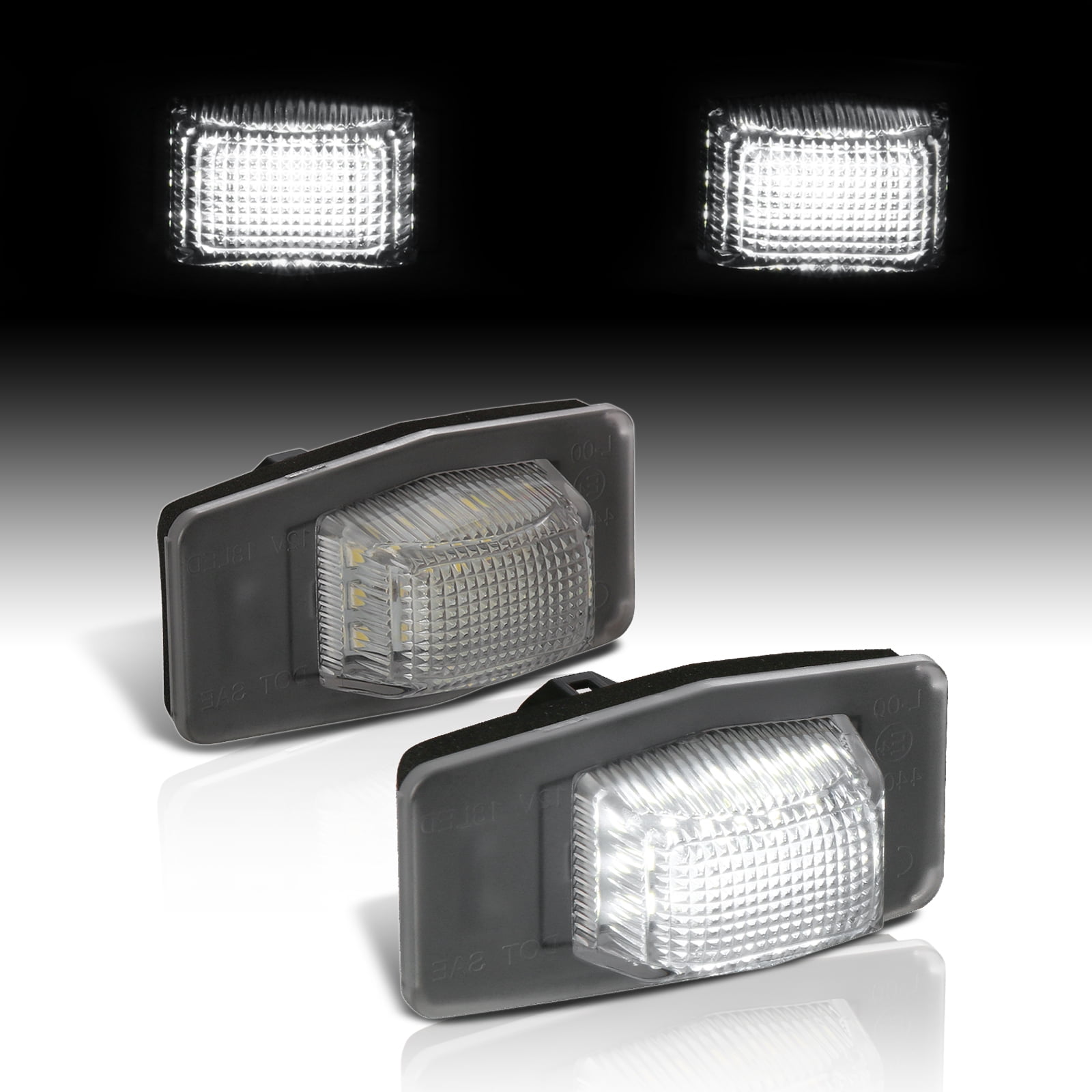 AJP Distributors 2PCS White SMD LED License Plate Lights Lamps Assembly Pair Compatible/Replacement For Mazda Miata MX-5 Protege MPV Tribute / Ford Escape 1999 2000 2001 2002 2003 2004 2005 2006 2007