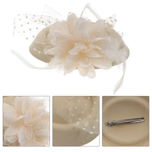 MLINS Hemoton Vintage Fascinator Hat 1 Set for Cocktail Party Tea Party Halloween Christmas