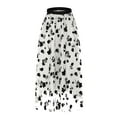 thumbnail image 3 of Women 's Tulle Midi Skirt Dot Elastic Waist Mesh Tutu Skirt Solid Color Fairy A-line Skirt Party Clubwear Women's Tulle Party Evening Tutu Skirts, 3 of 5