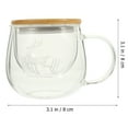 thumbnail image 2 of 1 Set Glass Tea Cup Tea Filters Cup and Lid Glass Milk Cup Tea Cup Glass Water Cup, 2 of 8