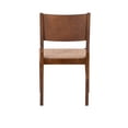 thumbnail image 6 of Linon Patty 6 Pce Wood Dining Set 4 Chairs and Bench with Woven Seats in Brown, 6 of 20