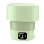 GUOOL Folding Washing Machine Mini Bucket Washer Lightweight Easy to Carry Compact with Handle Portable Clothes Washer Small Washer for Outdoor RV green