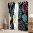 thumbnail image 3 of Homewish Bohemian Mandala Blackout Curtains Set of 2 (52x84 Each) for Female Women Men,Bohemian Flower Window Curtains,Exotic Style Curtains and Drapes,Luxury Bedroom Decor, 3 of 6