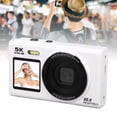 thumbnail image 1 of Cámara Digital De 5k Para Fotografía Y Vídeo, Cámara De Vlogging HD De 80mp Con Wifi, Zoom De 18x, Pantalla Dual De Viaje Compacta Para Selfies, Incorporada En 64GB, 1 of 7