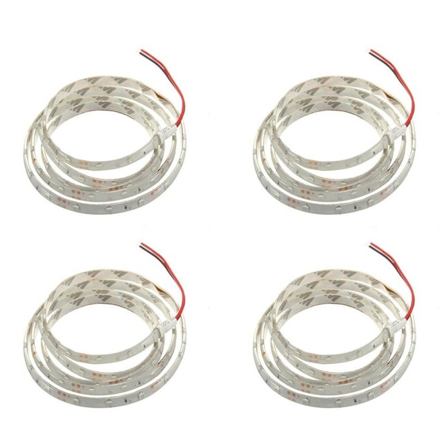 Tira de luces LED impermeable SMD 60-3528 de 1 m, 4 unidades, 12 V CC