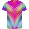 thumbnail image 2 of Mirrored Light Beams Pastel Rainbow All Over Mens T Shirt Multi 2XL, 2 of 2