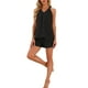 thumbnail image 2 of Conjuntos de lounge de 2 piezas INSPIRE CHIC para mujer, pijama con halter, top de cuello en V y pantalones cortos con bolsillos, atuendos sin mangas de verano, XS negro, 2 of 5