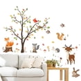 thumbnail image 3 of decalmile Calcomanías de pared de bosque Animales Árbol Búho Zorro Ciervo Pegatinas de pared Dormitorio infantil Bebé Guardería Decoración de pared, 3 of 5