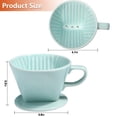 thumbnail image 2 of LHUKSGF Pour Over Ceramic - Cafetera de cerámica con 3 agujeros de fondo plano, cono de filtro lento de porcelana para viajes, camping, oficina, hogar, cafetera..., 2 of 5