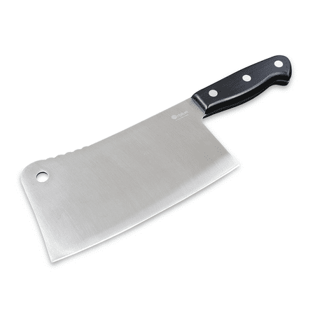 Orblue Stainless Steel Chopper-Cleaver-Butcher Knife, 7-inch Blade for Restaurant or Home (Best Butcher Knife Brand)