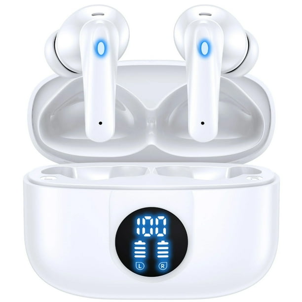 V5.4 Auriculares Bluetooth Inalámbricos, Auriculares Bluetooth 60 Horas de Batería con Cancelación de Ruido Llamadas Claras Micrófono Incorporado Resistente al Agua IPX7