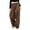 K-Brown, variant on Kcodviy Solid Women Cotton Trousers Cropped Pants for Women Casual Long Sashes Pants Casual Pant Suits for Women Plus Size 3 Straight Pants