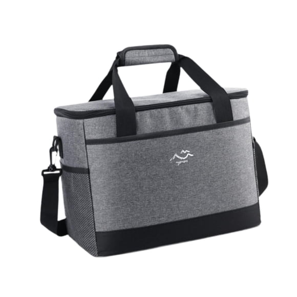 Bolsa térmica de tela Oxford reutilizable para la compra, ideal para niños y niñas que deseen hacer un picnic al aire libre. Gris