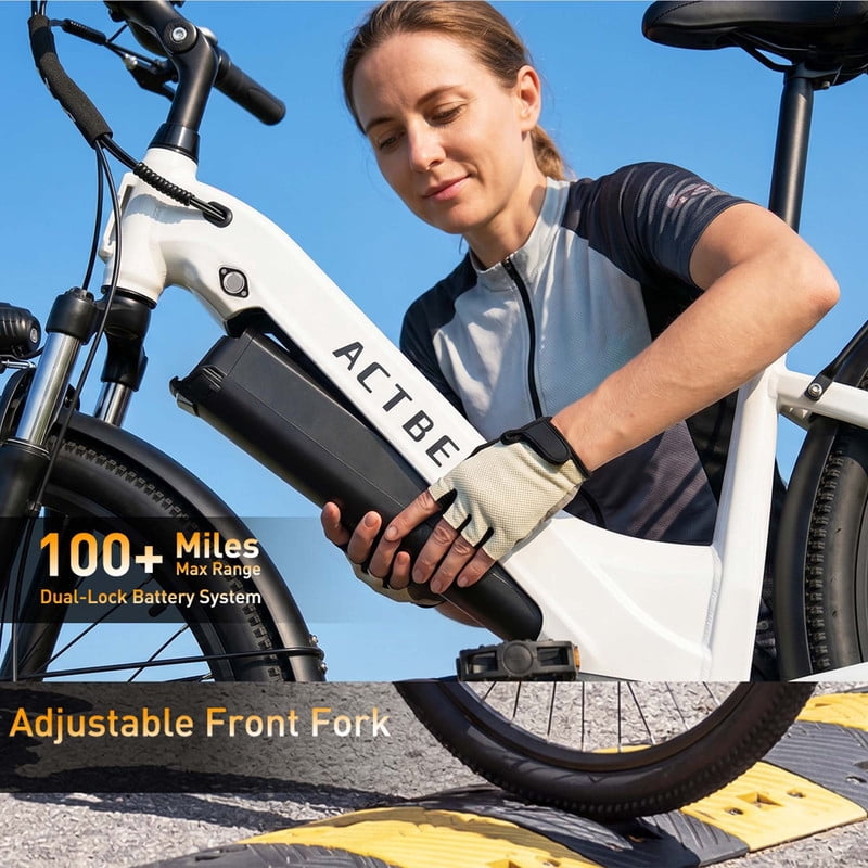 Electric Bike for Adults,over 1200W Peak Motor Ebike,Up to 55Miles,over 20MPH E Bicycle,7-Speed with Free Lock,(Blue)