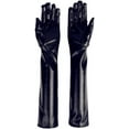 thumbnail image 4 of LinYooLi Women's 17" Long Metalic Satin Cosplay Finger Gloves, 4 of 8