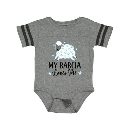 

Inktastic My Babcia Loves Me Outfit Gift Baby Boy or Baby Girl Bodysuit