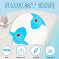 thumbnail image 5 of 1 Pieces Swim Caps Waterproof Comfy Bathing Caps Non-Slip Cartoon Kids Swimming Hat-blue and white, 5 of 5